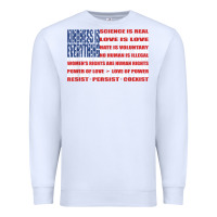 White political protest american flag   stand united t shirt Premium Sweatshirt - longCreatives