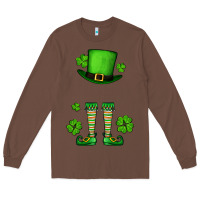 Chestnut Custom name St. Patrick's leprechaun Long Sleeve Tee - OliviaCreatesArt