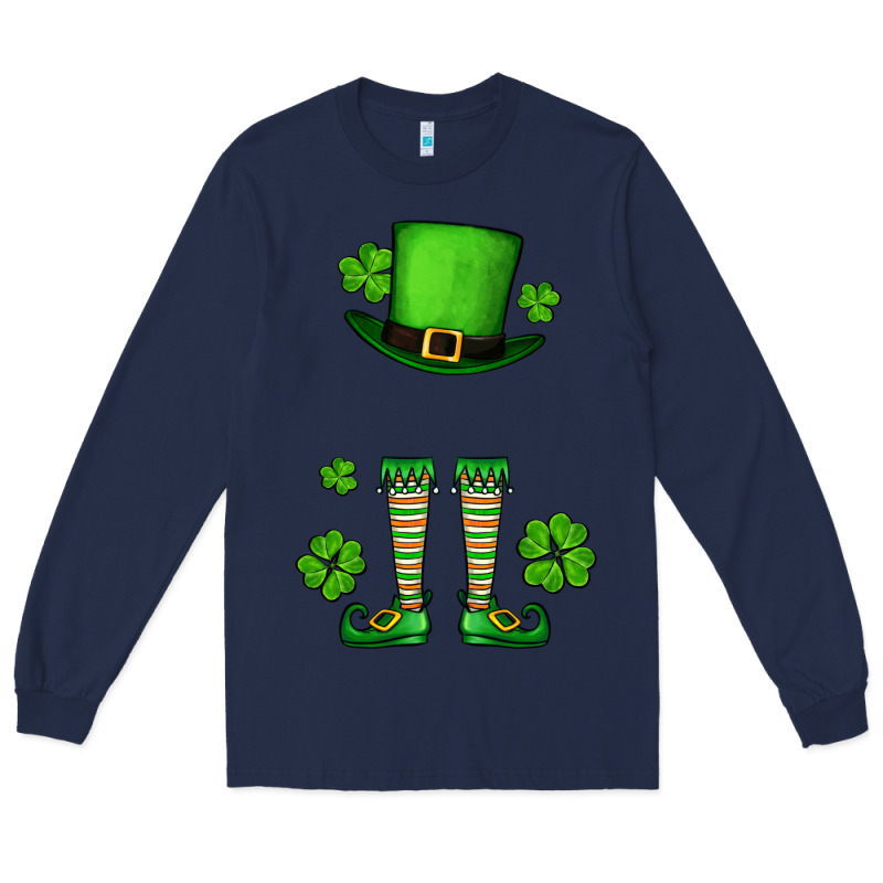 Custom Name St. Patrick's Leprechaun Long Sleeve Tee by OliviaCreatesArt | Teevron