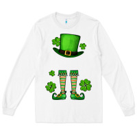 White Custom name St. Patrick's leprechaun Long Sleeve Tee - OliviaCreatesArt