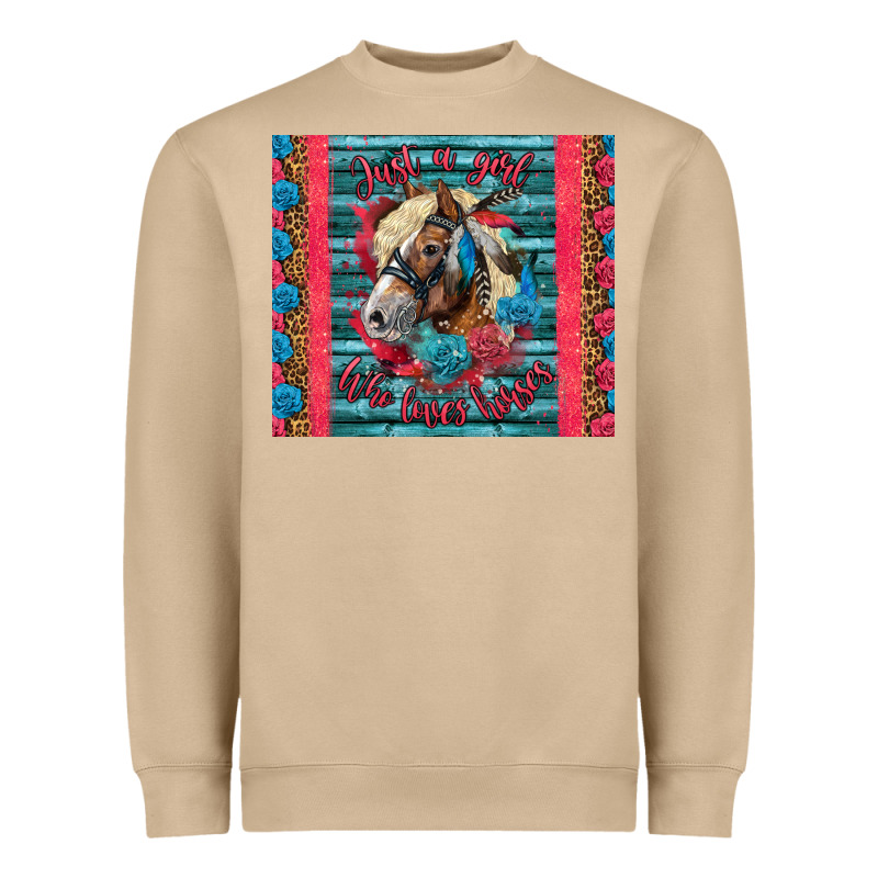 Just A Girl Who Loves Horses Heavyweight Sweatshirt by LillyAllenDesigns | Teevron