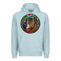 Blue Mist Longhorn Cow Christmas Premium Hoodie - RanaPortraitStore