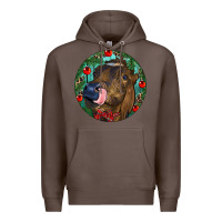 Coffee Longhorn Cow Christmas Premium Hoodie - RanaPortraitStore