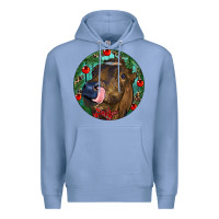 Colony Blue Longhorn Cow Christmas Premium Hoodie - RanaPortraitStore