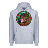 Heather Grey Longhorn Cow Christmas Premium Hoodie - RanaPortraitStore