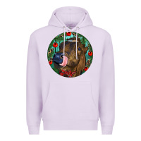 Lilac Longhorn Cow Christmas Premium Hoodie - RanaPortraitStore