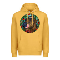 Mustard Longhorn Cow Christmas Premium Hoodie - RanaPortraitStore