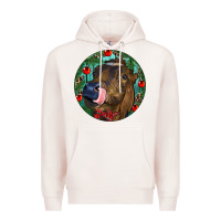 Pale Pink Longhorn Cow Christmas Premium Hoodie - RanaPortraitStore