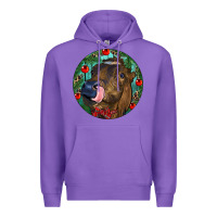 Purple Longhorn Cow Christmas Premium Hoodie - RanaPortraitStore
