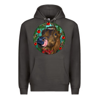 Smoke Longhorn Cow Christmas Premium Hoodie - RanaPortraitStore