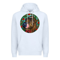 White Longhorn Cow Christmas Premium Hoodie - RanaPortraitStore