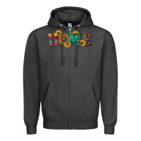 Charcoal Heather western home wind wheel Zipper Hoodie - Artiststas