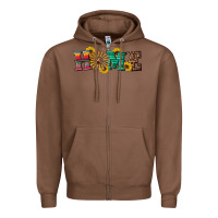 Chestnut western home wind wheel Zipper Hoodie - Artiststas