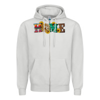 Dove Grey western home wind wheel Zipper Hoodie - Artiststas