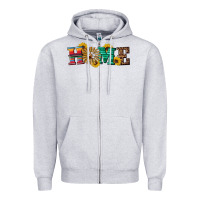 Heather Grey western home wind wheel Zipper Hoodie - Artiststas