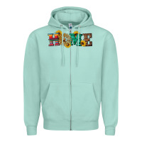 Seafoam western home wind wheel Zipper Hoodie - Artiststas