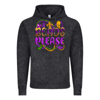 Vintage Black beads please mardi gras Vintage Hoodie - OliviaCreatesArt