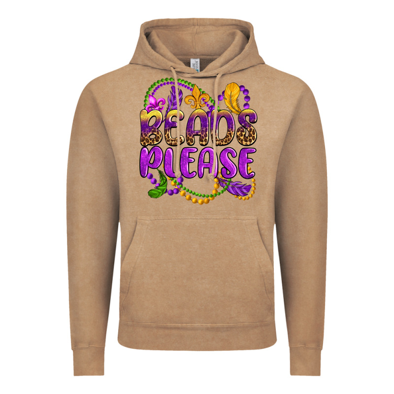 Beads Please Mardi Gras Vintage Hoodie by OliviaCreatesArt | Teevron