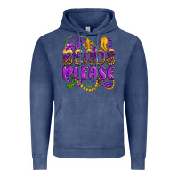 Vintage Denim beads please mardi gras Vintage Hoodie - OliviaCreatesArt