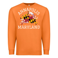 Carrot Annapolis Maryland Crab State Flag Home Travel Vintage Premium Sweatshirt - longCreatives