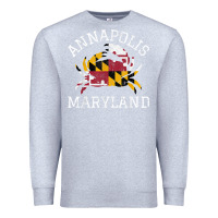Heather Grey Annapolis Maryland Crab State Flag Home Travel Vintage Premium Sweatshirt - longCreatives