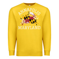 Lemon Annapolis Maryland Crab State Flag Home Travel Vintage Premium Sweatshirt - longCreatives