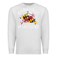 Oatmeal Heather Annapolis Maryland Crab State Flag Home Travel Vintage Premium Sweatshirt - longCreatives