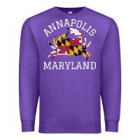 Purple Annapolis Maryland Crab State Flag Home Travel Vintage Premium Sweatshirt - longCreatives