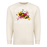 Sandshell Annapolis Maryland Crab State Flag Home Travel Vintage Premium Sweatshirt - longCreatives