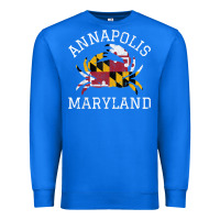 True Royal Annapolis Maryland Crab State Flag Home Travel Vintage Premium Sweatshirt - longCreatives