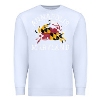 White Annapolis Maryland Crab State Flag Home Travel Vintage Premium Sweatshirt - longCreatives