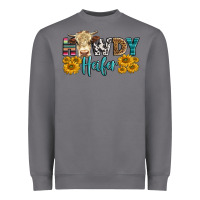 Storm Western Howdy Heifer With Simmental Cow Heavyweight Sweatshirt - LillyAllenDesigns