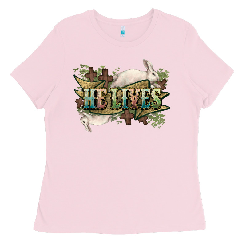 He Lives Easter Ladies Tee by NancyCooperArtShop | Teevron
