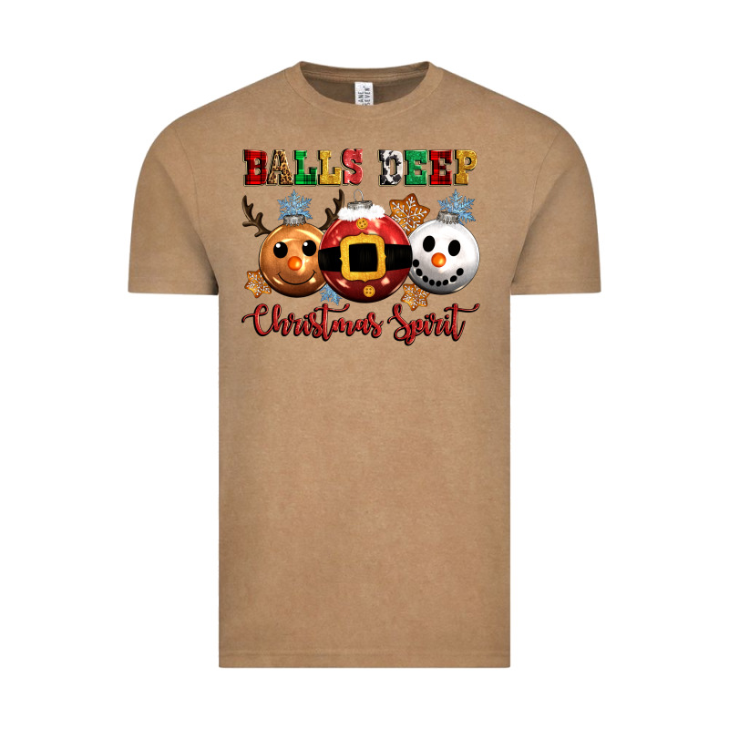 Balls Deep Christmas Spirit Vintage Tee by CowGirlArtShop | Teevron
