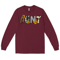 Burgundy aunt Long Sleeve Tee - OliviaCreatesArt
