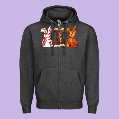 Western Easter Support Bunny Zipper Hoodie Designed By Artiststas