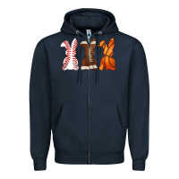 Navy western easter support bunny Zipper Hoodie - Artiststas