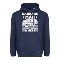 Navy garbage man gift t  shirt recycling trash garbage man t  shirt Heavyweight Hoodie - longCreatives
