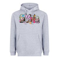 Heather Grey easter bunny mama Heavyweight Hoodie - BarkalooDesign