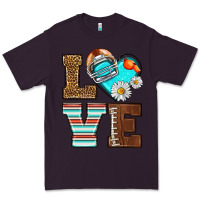Plum American Football love and helmet Premium Tee - NancyCooperArtShop