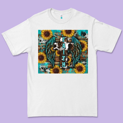 Western Faith Sunflower's Premium Tee Designed By Ranaportraitstore