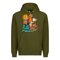 Army Green Sweet Summer Premium Hoodie - CowhideDigitalArt