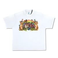 White Oh how he loves us cross Easter Day Urban Heavy Tee - HowdyJamesFarm