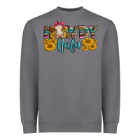 Storm Western Howdy Heifer With Charolais Cow Heavyweight Sweatshirt - LillyAllenDesigns