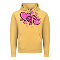 Vintage Mustard love hearts Vintage Hoodie - OliviaCreatesArt