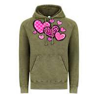 Vintage Olive love hearts Vintage Hoodie - OliviaCreatesArt