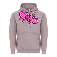 Vintage Zinc love hearts Vintage Hoodie - OliviaCreatesArt