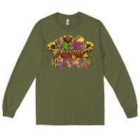 Army Green Nacho average mama Long Sleeve Tee - FaDigitalArtStudio