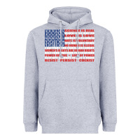 Heather Grey political protest american flag   stand united t shirt Heavyweight Hoodie - longCreatives