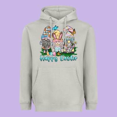 Happy Easter Gnome Heavyweight Hoodie Designed By Barkaloodesign